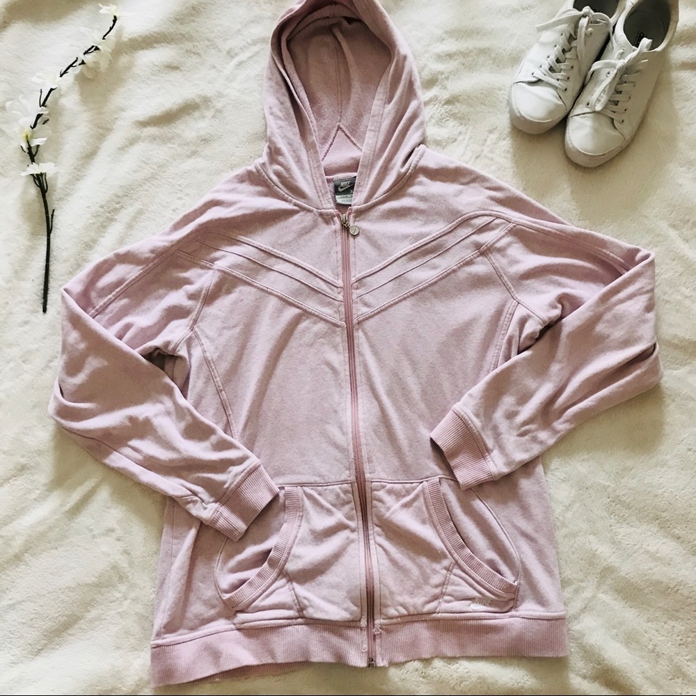 Nike Blush Pink Zip Up Hooded Jacket